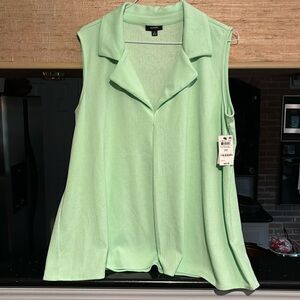 Alfani sleeveless lime green shirt NWT